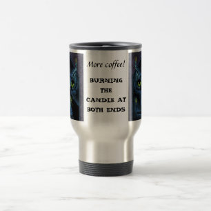 Viaje quema de la taza de café de la vela