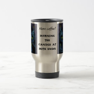 Viaje quema de la taza de café de la vela