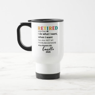 Viaje Regalos de jubilación para mujeres, taza de café p
