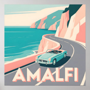 Viaje retro de la costa de Amalfi : Plaza de arte