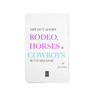 Viaje Rodeo, caballos y cuaderno de bolsillo de los