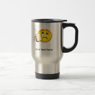 Viaje su texto aquí, taza de café