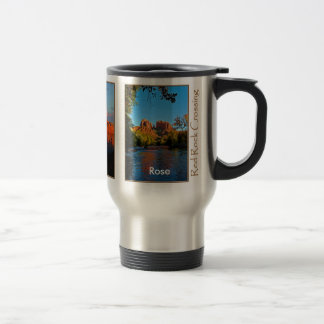 Viaje Subió en la taza roja de la travesía de la roca