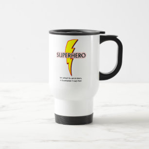 Viaje Superhéroe divertido del humor de la taza del