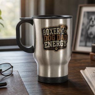 Viaje Taza aislada con energía de papá de perro boxer