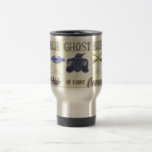 Viaje Taza azul de la muestra de los azules del fantasma