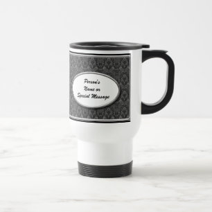 Viaje Taza blanco y negro personalizada del banquete de