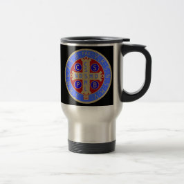 Viaje Taza con ambas caras de la medalla del St.