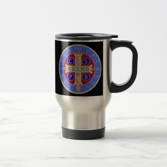 Viaje Taza con ambas caras de la medalla del St. (Derecha)