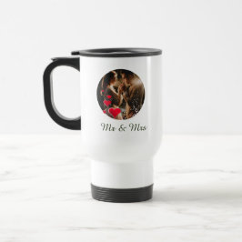 Viaje Taza con Foto de Sr Sra Pájaros del Amor