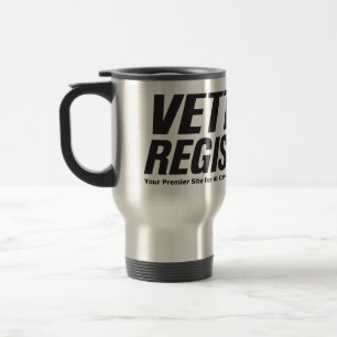 Viaje Taza con logo de Vette Registry