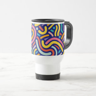 Viaje Taza con patrón de colores alegres