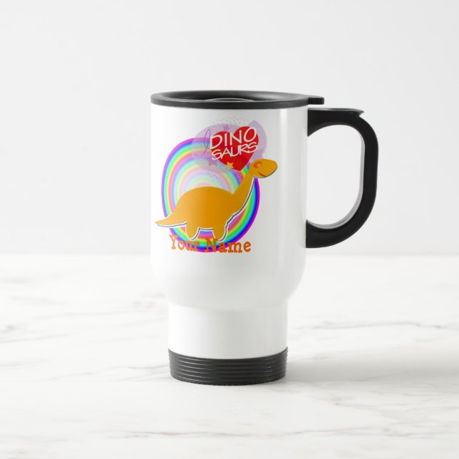 Viaje Taza conocida de los dinosaurios del Diplodocus y (Derecha)