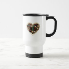 Viaje Taza Corazón de Amante de Libros