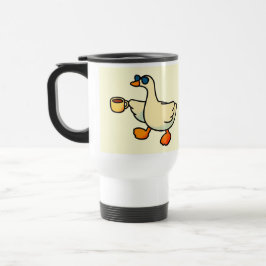 Viaje Taza de acero inoxidable con pato lindo y taza de 