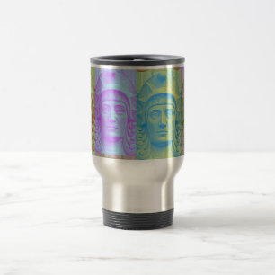Viaje Taza de aluminio con cabeza de piedra Art Deco Pop