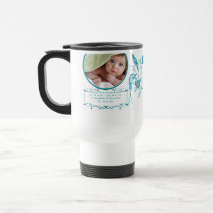 Viaje Taza de bebé con foto del bebé Estadísticas de nac