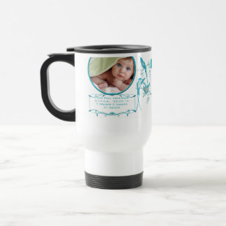 Viaje Taza de bebé con foto del bebé Estadísticas de nac