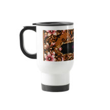 Taza de café con corona personalizada en oro rosa 