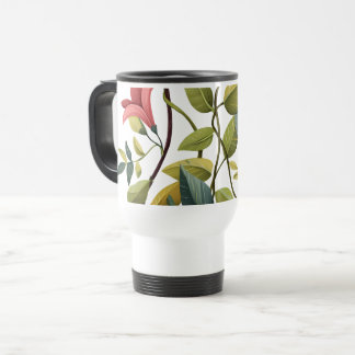 Viaje Taza de café con encantadora impresión floral