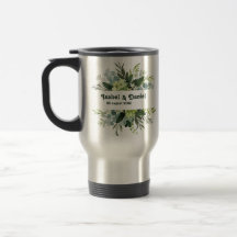 Taza de café con nombre personalizado floral moder