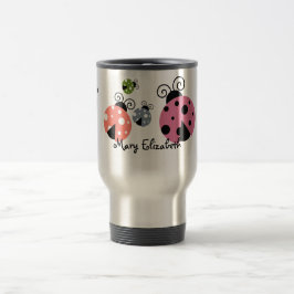 Viaje Taza de café conocida de encargo de la mariquita