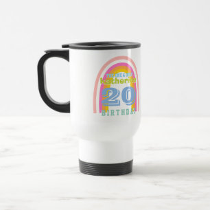 Viaje Taza de café de cumpleaños anual con arcoíris past