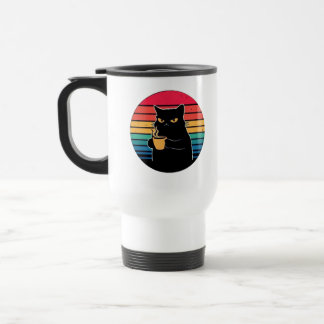 Viaje Taza de café de gato gruñón – Mañana retro diverti