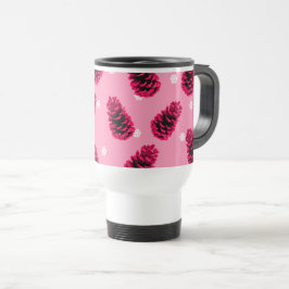 Viaje Taza de café de piñas rosa