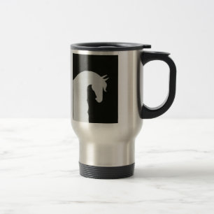 Viaje Taza de café ecuestre de la silueta del caballo d
