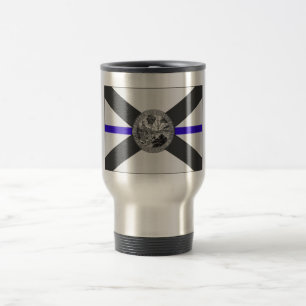 VIAJE TAZA DE CAFÉ FINA DE LA BANDERA DEL ESTADO DE BLU