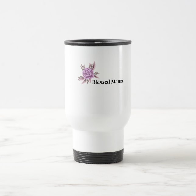 Viaje Taza de café floral Bendita Mamá (Centro)