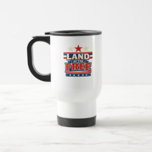 Viaje Taza de café patriótica Tierra de Libres