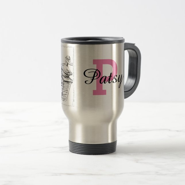 Viaje Taza de café reutilizable personalizada nombre de (Anverso derecho)