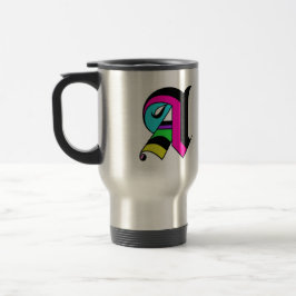 Viaje Taza de café viajera con la letra “A”