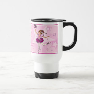 Viaje Taza de clase de ballet de pelo rojizo rosa bailar