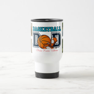 Viaje Taza de Collage de Fotos de Papá Baloncestista – P