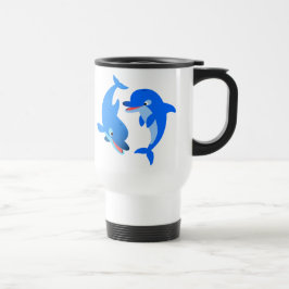 Viaje Taza de Commuter de delfines de dibujos animados j