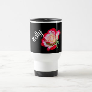 Viaje Taza de consumición del monograma de la flor