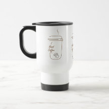 Taza de dibujos animados Necesito café
