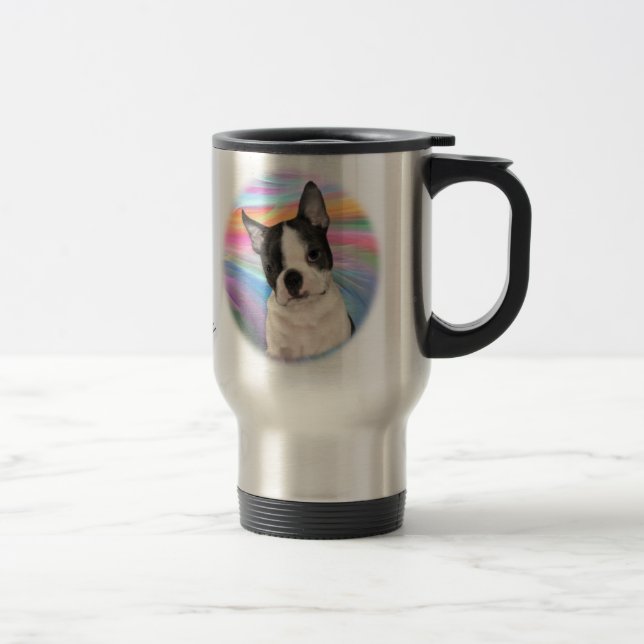 Viaje Taza de encargo de Boston Terrier (Derecha)
