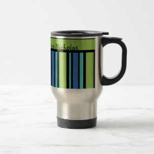 Viaje Taza de encargo del viaje, rayas de Deckchair de