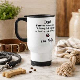 Viaje Taza de foto de mascota del Día del Padre - Papá p