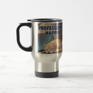 Viaje Taza de gato divertida para dormilón profesional