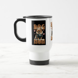 Viaje Taza de Mamá Perro – Café y Silueta de Cachorro – 