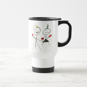 Viaje Taza de niño con lengua afuera y garabato juguetón