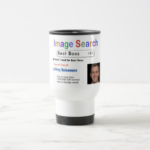 Viaje Taza de regalo de búsqueda de mejor jefe divertida