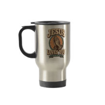 Taza de viaje/conmutación cristiana Jesús te ama