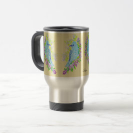 Viaje Taza de viaje/ pájaros azules de la felicidad