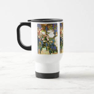 Viaje Taza del vitral de Tiffany de las glicinias